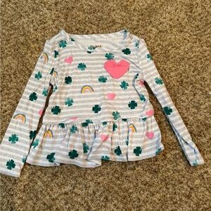 Little Sleepies Striped Long Sleeve with Hearts and Rainbows